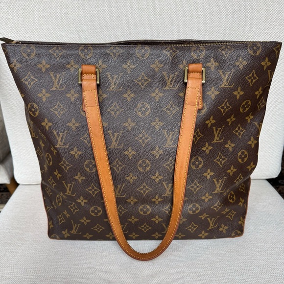 Louis Vuitton Vintage Cabas Mezzo Large Monogram Tote Bag Purse - Picture 2 of 16